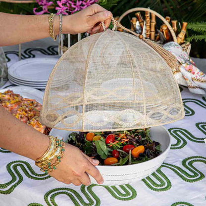 Tuileries Garden Mesh Round Food Cover Set of 2 - Natural by Juliska Additional Image-4