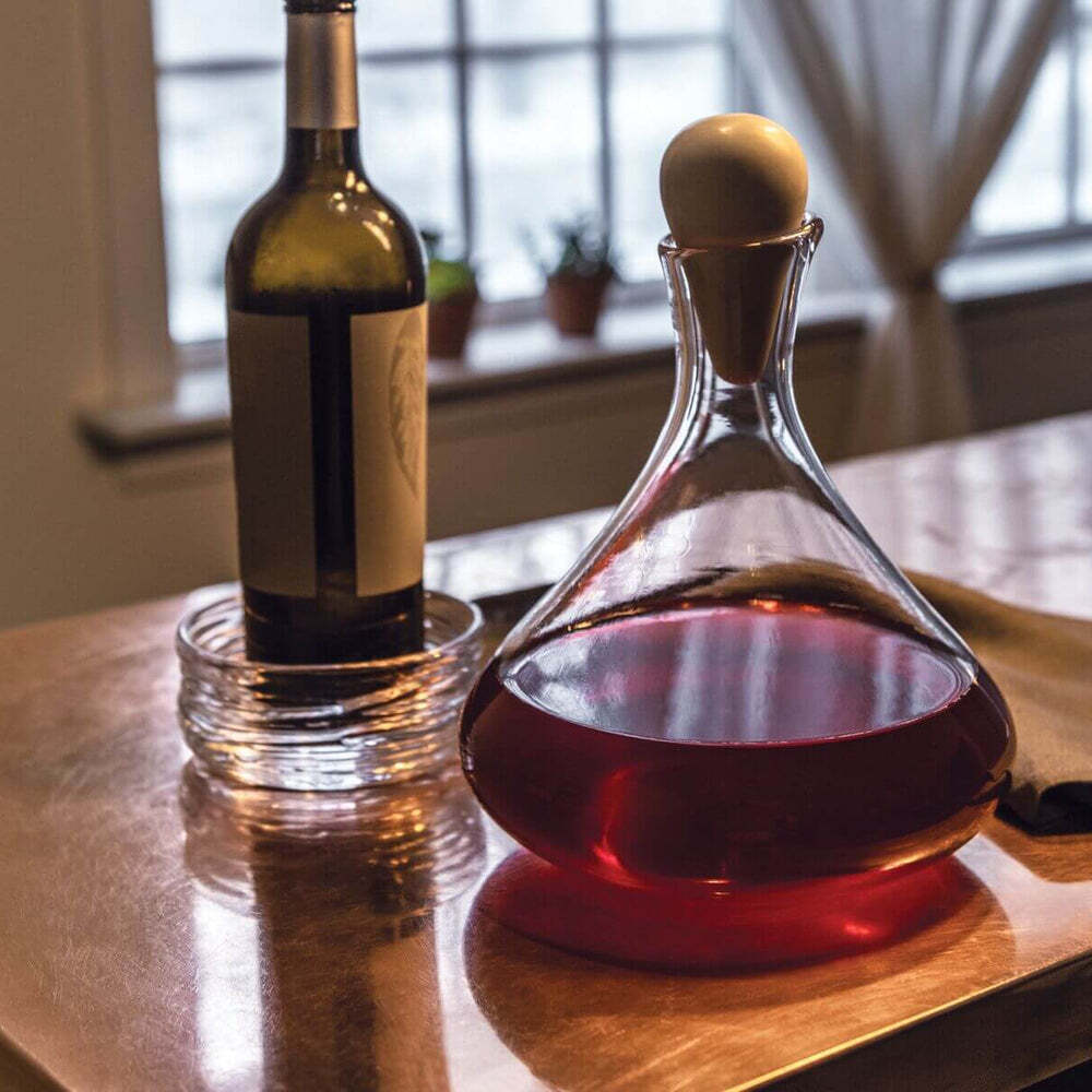 Vintner Wine Decanter with Marble Stopper by Simon Pearce Additional Image-6