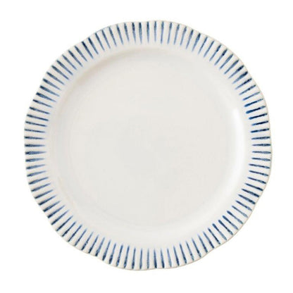 Wanderlust Sitio Stripe Indigo Dinner Plate by Juliska