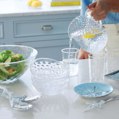 White Coral Salad Servers by Mariposa Additional Image-2