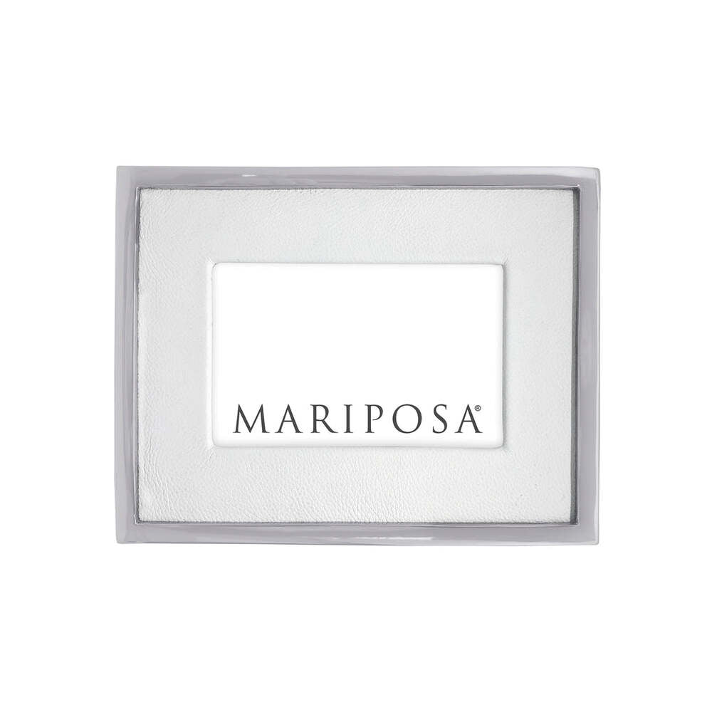 Leather With Metal Border 4X6 Frame by Mariposa