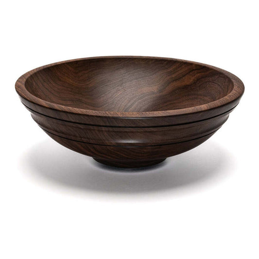 Willoughby Medium 12" Walnut Round with Ridge Wooden Bowl by Andrew Pearce Additional Image - 1