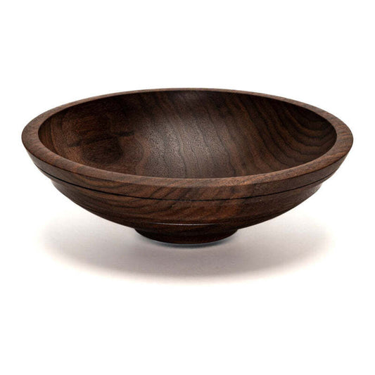 Willoughby Small 9" Walnut Round with Ridge Wooden Bowl by Andrew Pearce Additional Image - 1