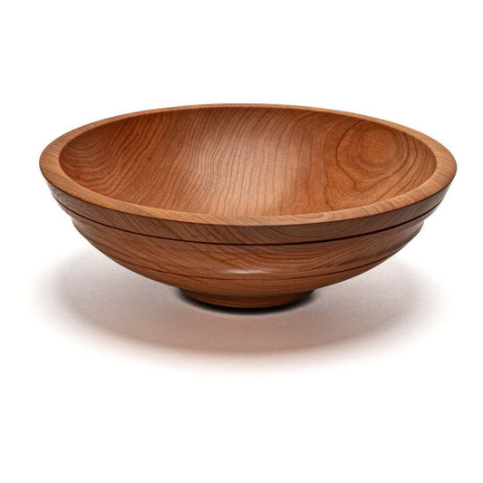 Willoughby Medium12" Cherry Round with Ridge Wooden Bowl by Andrew Pearce Additional Image - 1