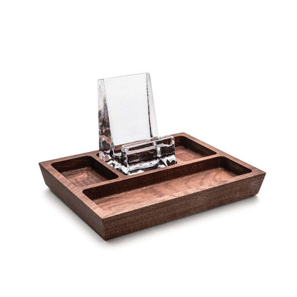 Woodbury Phone Holder Caddy - Walnut by Simon Pearce Additional Image-4